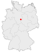 Deutschlandkarte, Position von Wolfenbüttel hervorgehoben