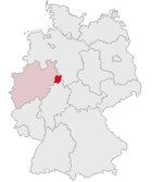 Lage des Kreises Höxter in Deutschland