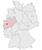 Lage des Kreises Mettmann in Deutschland