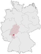 Lage des Landkreises Offenbach in Deutschland
