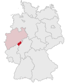 Lage des Kreises Siegen-Wittgenstein in Deutschland