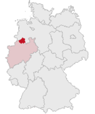 Lage des Kreises Steinfurt in Deutschland