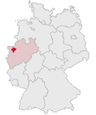 Lage des Kreises Wesel in Deutschland