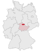 Lage des Kyffhäuserkreises in Deutschland