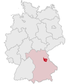 Lage des Landkreises Amberg-Sulzbach in Deutschland