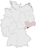 Lage des Landkreises Annaberg in Deutschland