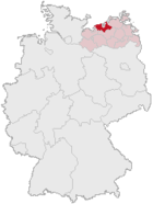 Lage des Landkreises Bad Doberan in Deutschland