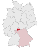 Lage des Landkreises Bad Kissingen in Deutschland