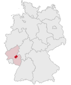Lage des Landkreises Bad Kreuznach in Deutschland