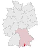 Lage des Landkreises Bad Tölz-Wolfratshausen in Deutschland