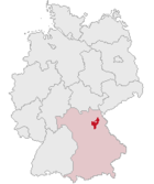 Lage des Landkreises Bayreuth in Deutschland