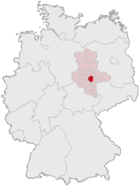 Lage des Landkreises Bernburg in Deutschland