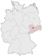 Lage des Landkreises Döbeln in Deutschland