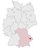 Lage des Landkreises Deggendorf in Deutschland
