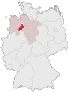 Lage des Landkreises Diepholz in Deutschland
