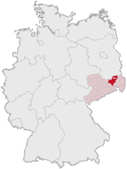 Lage des Landkreises Kamenz in Deutschland