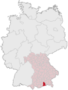 Lage des Landkreises Miesbach in Deutschland