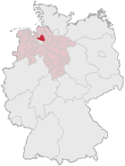 Lage des Landkreises Osterholz in Deutschland