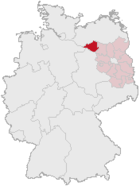 Lage des Landkreises Prignitz in Deutschland