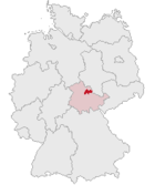 Lage des Landkreises Sömmerda in Deutschland