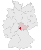 Lage des Landkreises Schmalkalden-Meiningen in Deutschland