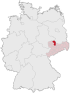 Lage des Landkreises Torgau-Oschatz in Deutschland