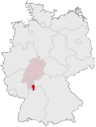 Lage des Odenwaldkreises in Deutschland