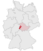 Lage des Wartburgkreises in Deutschland