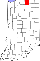 Map of Indiana highlighting Elkhart County.svg