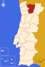 Ubicación de Distrito de Vila Real