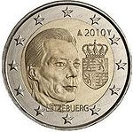 €2 commemorative coin Luxembourg 2010.jpg