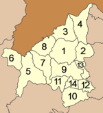 Mapa de los Amphoe