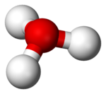 Representación molecular del ion hidronio