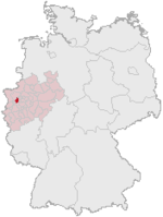 Lage der kreisfreien Stadt Duisburg in Deutschland