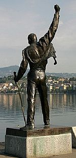 Estatua de Mercury localizada en Montreux, Suiza.
