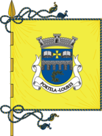 Bandera de la freguesía de Portela