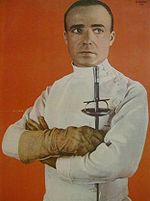 Roberto Larraz en 1936, poster de la revista El Gráfico.