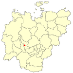 Localización de Vilyuysk en la República de Saja