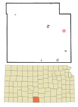 Ubicación en el condado de Barber en KansasUbicación de Kansas en EE. UU.