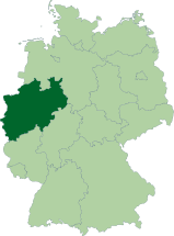 Ubicación de Renania del Norte-Westfalia