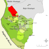 Localización de Albatera respecto al Bajo Segura