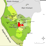 Localización de Algorfa respecto a la Vega Baja