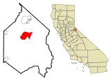 Ubicación en el condado de Alpine y en el estado de California Ubicación de California en EE. UU.