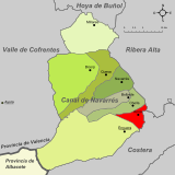 Localización de Anna respecto a la comarca de la Canal de Navarrés