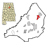 Ubicación en el condado de Baldwin y en el estado de Alabama Ubicación de Alabama en EE. UU.