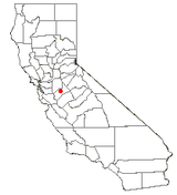 Ubicación en el condado de Stanislaus Ubicación de California en EE. UU.