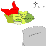 Localización de Castielfabib respecto a la comarca de Requena-Utiel