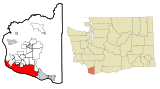Ubicación en el condado de Clark en el estado de Washington Ubicación de Washington en EE. UU.