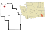 Ubicación en el condado de Columbia en el estado de Washington Ubicación de Washington en EE. UU.