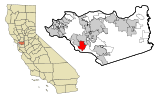 Ubicación en el condado de Contra Costa y en el estado de California Ubicación de California en EE. UU.